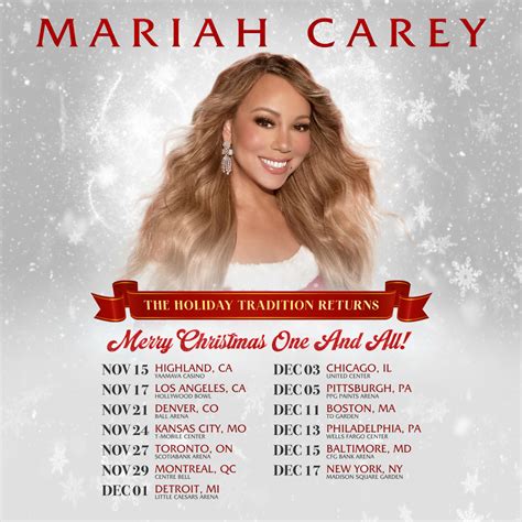 mariah carey concert schedule