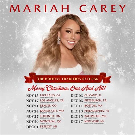 mariah carey holiday tour dates