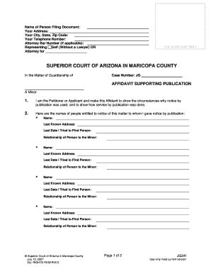 maricopa county service by publication