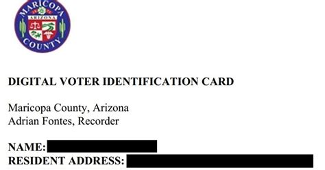 maricopa county voter id card