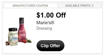 Maries Dressing Printable Coupon
