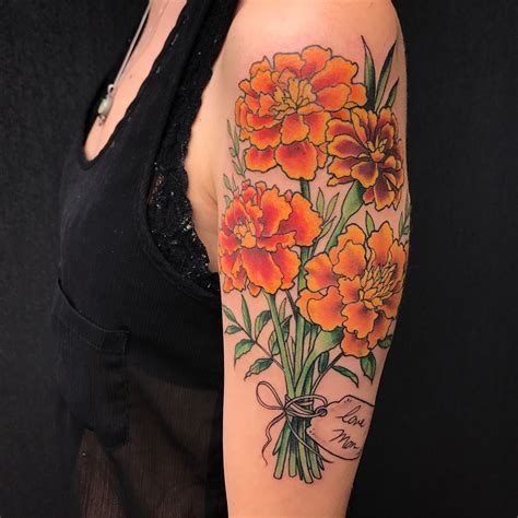 Awasome Marigold Flower Tattoo Designs 2023