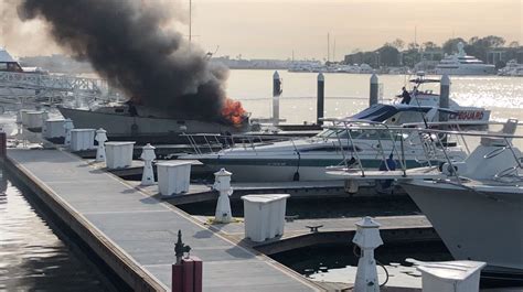 marina del rey boat fire