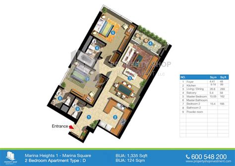 marina heights floor plan