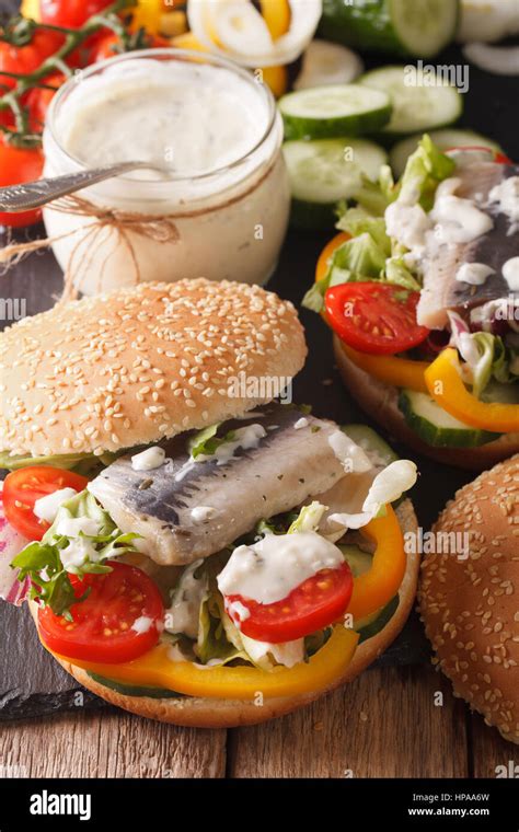 Marinated Fish Burger