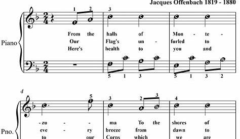 The Marines' Hymn sheet music for Piano