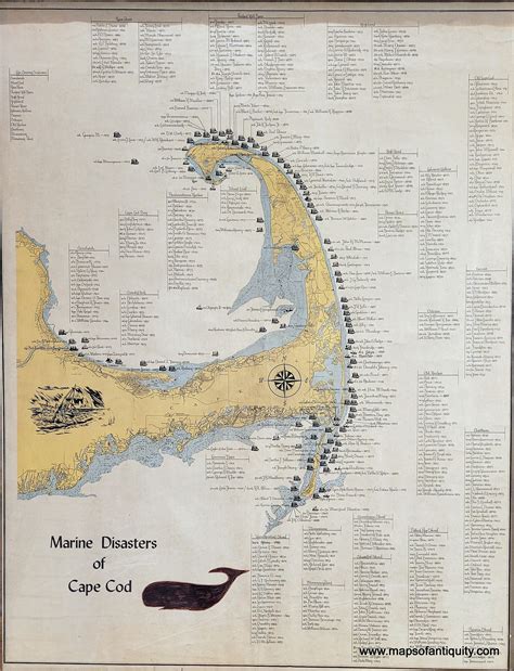 Marine Disasters Of Cape Cod Map