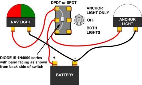 marine navigation light toggle switch