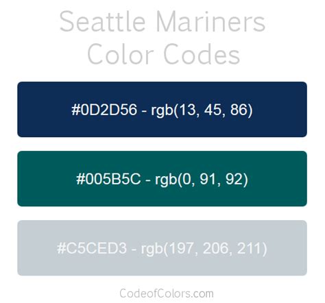 Mariners Color Code