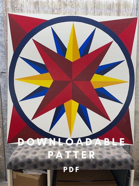Mariners Compass Barn Quilt Pattern