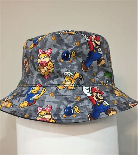 Super Mario Bucket Hat Sun Hat Fishing Hat Youth Hat Sun Etsy
