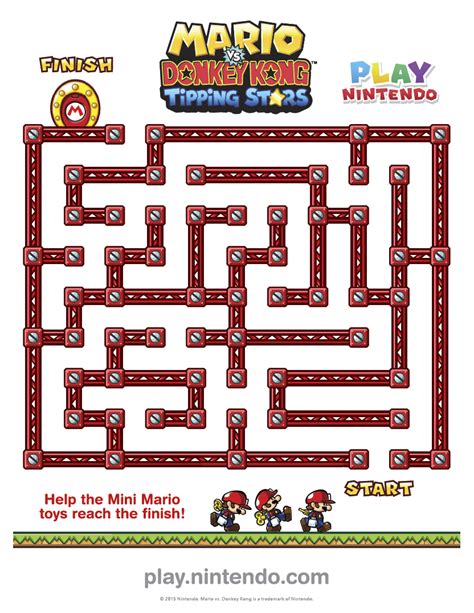 Mario vs. Donkey Kong Tipping Stars Printable Maze Play Nintendo.