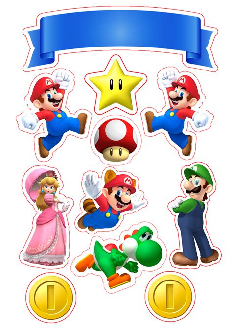 Mario Cake Topper Printable