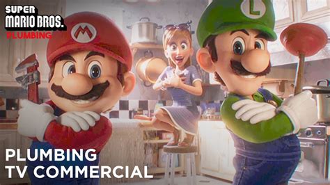 mario movie plumbing commercial