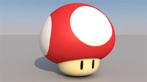 mario mushroom 3d model