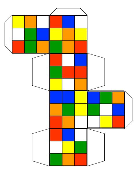 Mario Rubiks Cube Template Printable