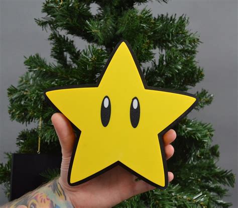 Mario Star Tree Topper Printable