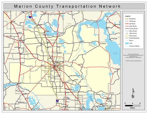 Marion County Florida Road Map
