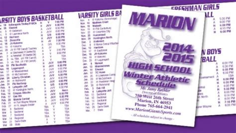 marion high school baseball schedule