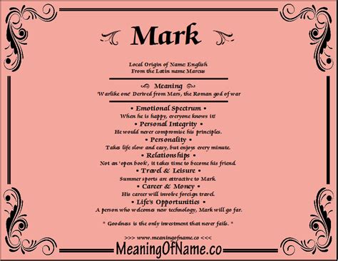 mark name meaning in different languages