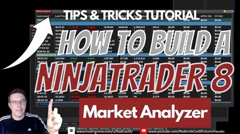 market analyzer ninjatrader 8