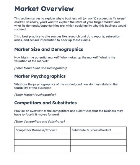 market study in feasibility study example