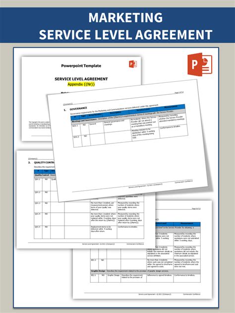 Marketing And Sales Service Level Agreement Template