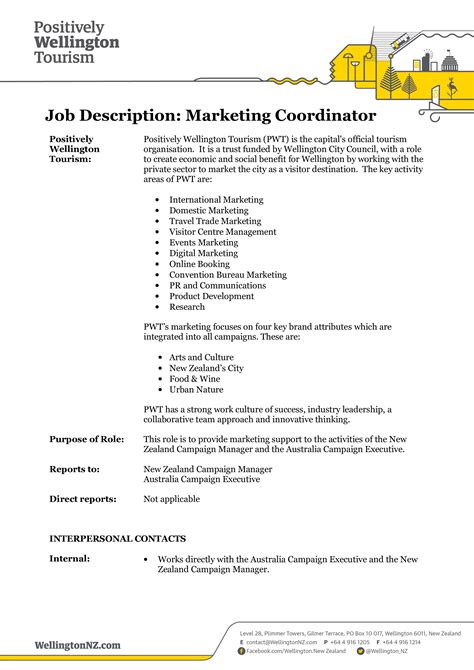 Marketing Manager Job Description Template 9+ Free Word, PDF Format Download! Free & Premium