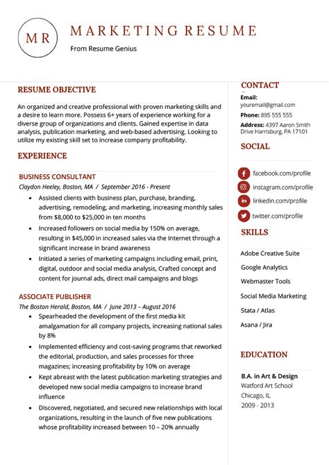 marketing assistant resume example, assistant marketing