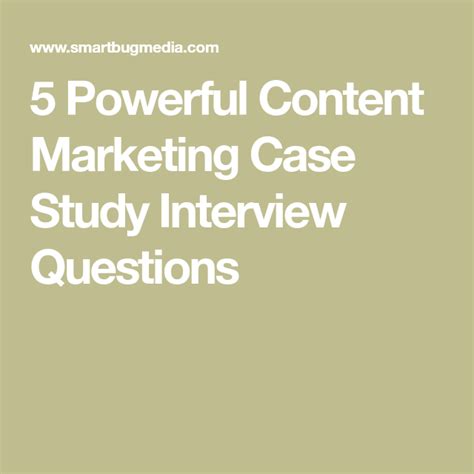 marketing case study interview questions and answers pdf