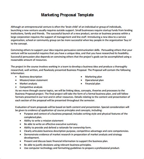 marketing consultant proposal template