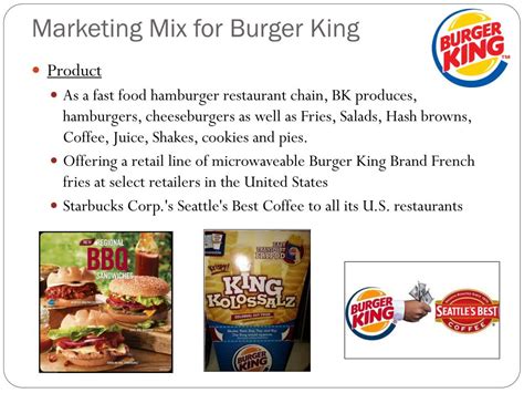marketing mix of burger king
