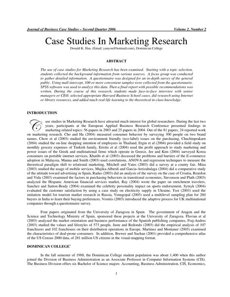 marketing research case studies examples