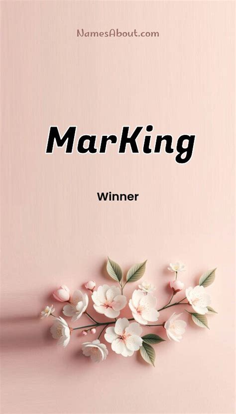 Marking You Meaning