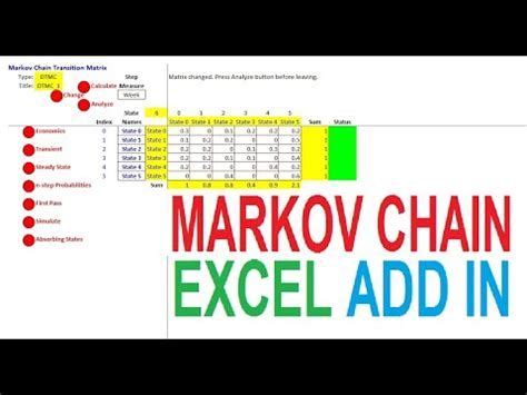 markov chain excel template