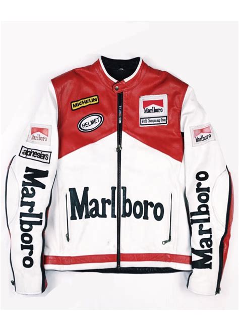 marlboro leather racing jacket