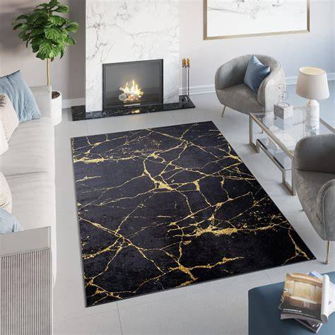 Marble Look Rug Turquoise Rug24