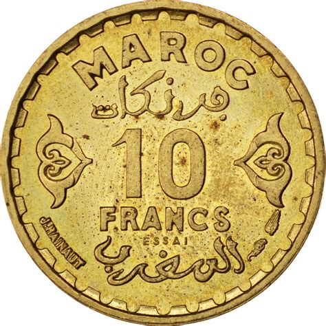 maroc 10 francs 1371 coin value