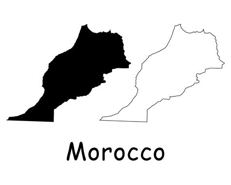maroc map noir et blanc