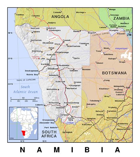maroc w nambia map