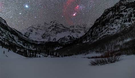 Maroon Bells Winter Camping Campground With Picnic Table In Aspen