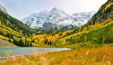 The Maroon Bells with a blast of winter taken Saturday 10