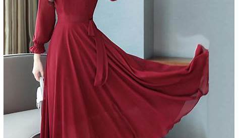 Maroon Color Dress Buy Designer Smooth Net Material With Santoon Inner