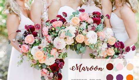 Maroon and gold wedding color palette Leah Marie