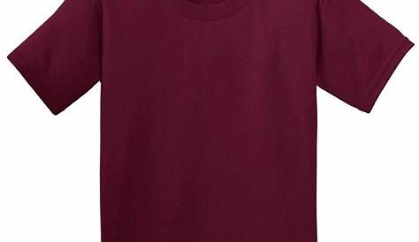 Hypernation Maroon Color High Neck Cotton T Shirt For Women Amazon