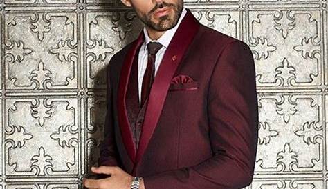 Maroon Color Suit For Men 2017 New Design Wedding s Groom mal Two Buttons