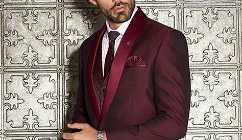 Maroon Colour Coat Pant Latest Designs Burgundy Velvet Prom Men Suit