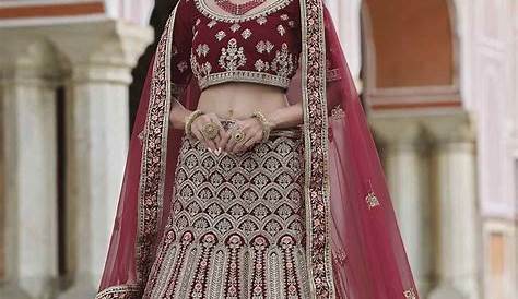 Maroon Colour Lehenga Bridal Wear Color Choli Ethnicroop