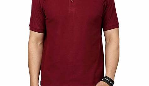 Maroon Colour Shirt Design Unique For Men Cotton Blend Slim Fit Casual