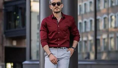 Maroon Dress Shirt Grey Pants Pin On Projets à Essayer
